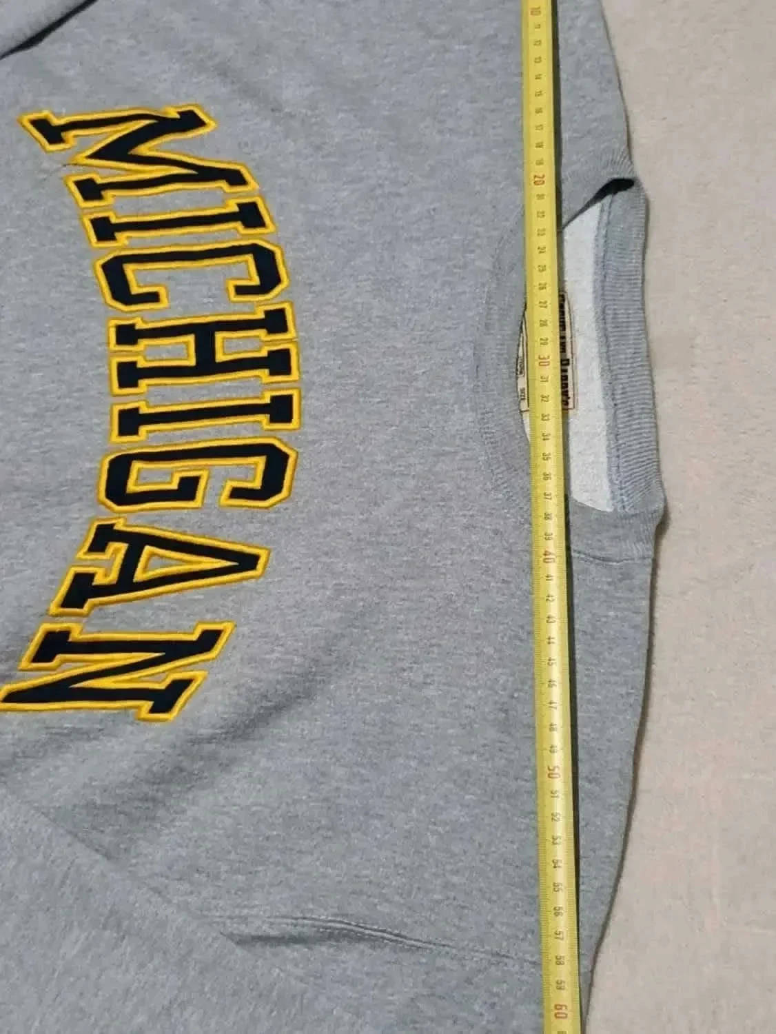 Michigan Steve & Barry's grijze XL sweatshirt met geborduurd logo Amerikaanse universiteit – photo 11